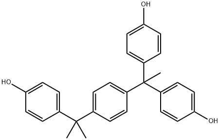 4-[4-[1,1-비스(4-하이드록시페닐)에틸]-α,α-디메틸벤질]페놀 구조식 이미지