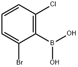 2-Bromo-6-chlorophenylboronic acid 구조식 이미지