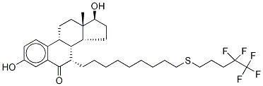 (7α,17β)-3,17-Dihydroxy-7-[9-[(4,4,5,5,5-pentafluoropentyl)thio]nonyl]-estra-1,3,5(10)-trien-6-one Structure