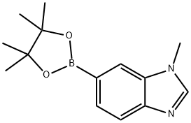 1-Methyl-6-(4,4,5,5-tetraMethyl-1,3,2-dioxaborolan-2-yl)-1H-benzo[d]iMidazole 구조식 이미지