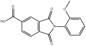 2-(2-METHOXYPHENYL)-1,3-DIOXO-2,3-DIHYDRO-1H-ISOINDOLE-5-CARBOXYLIC ACID Structure