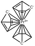 TRIS(CYCLOPENTADIENYL)PRASEODYMIUM 구조식 이미지