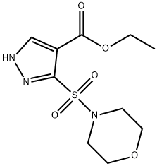 Ethyl3-(morpholine-4-sulfonyl)-1H-pyrazole-4-carboxylate 구조식 이미지