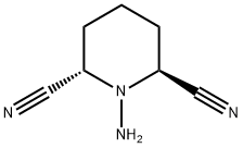 2,6-Piperidinedicarbonitrile,1-amino-,trans-(9CI) Structure