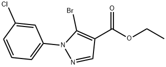 ETHYL 5-BROMO-1-(3-CHLOROPHENYL)-1H-PYRAZOLE-4-CARBOXYLATE Structure