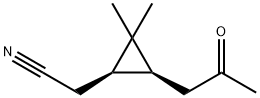 (1R,3S)-2,2-DIMETHYL-3-(2-OXOPROPYL)-CYCLOPROPANEACETONITRILE Structure