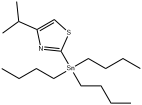 4-(1-메틸에틸)-2-(트리부틸스타닐)-티아졸 구조식 이미지
