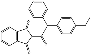 2-[(4-Ethylphenyl)-phenylacetyl]-indan-1,3-dione Structure