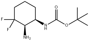 tert-butyl ((1R,2R)-2-aMino-3,3-difluorocyclohexyl)carbaMate 구조식 이미지