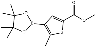 METHYL 5-METHYL-4-(4,4,5,5-TETRAMETHYL-1,3,2-DIOXABOROLAN-2-YL)THIOPHENE-2-CARBOXYLATE Structure