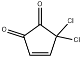 3-Cyclopentene-1,2-dione,  5,5-dichloro- Structure