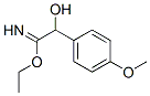 Benzeneethanimidic  acid,  -alpha--hydroxy-4-methoxy-,  ethyl  ester  (9CI) Structure