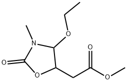 5-Oxazolidineaceticacid,4-ethoxy-3-methyl-2-oxo-,methylester(9CI) 구조식 이미지