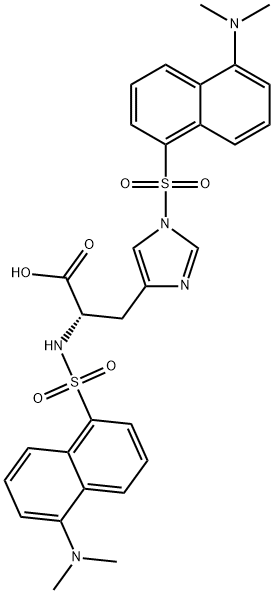 N,1-bis[[5-(dimethylamino)-1-naphthyl]sulphonyl]-L-histidine Structure
