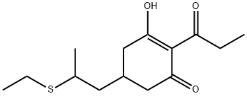 5-[2-(Ethylthio)propyl]-3-hydroxy-2-propionyl-2-cyclohexen-1-one 구조식 이미지