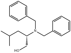 (S)-(+)-2-(N,N-디벤질아미노)-4-메틸펜타놀 구조식 이미지