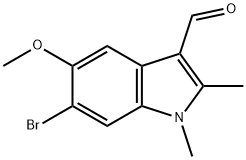 6-BROMO-5-METHOXY-1,2-DIMETHYL-1H-INDOLE-3-CARBALDEHYDE 구조식 이미지