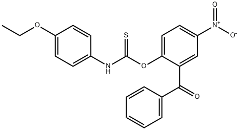 [[2-(2-benzoyl-4-nitro-phenyl)-4-ethoxy-phenyl]amino]methanethioic aci d Structure