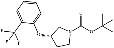 (S)-tert-부틸3-(2-(트리플루오로메틸)페녹시)피롤리딘-1-카르복실레이트 구조식 이미지