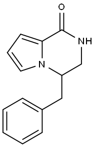 Pyrrolo[1,2-a]pyrazin-1(2H)-one, 3,4-dihydro-4-(phenylMethyl)- Structure