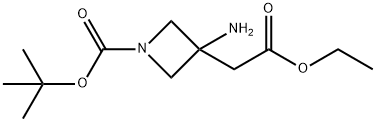 tert-butyl 3-aMino-3-(2-ethoxy-2-oxoethyl)azetidine-1-carboxylate 구조식 이미지