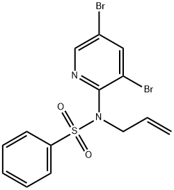 벤젠술폰아미드,N-(3,5-dibroMo-2-피리디닐)-N-2-프로펜-1-일- 구조식 이미지