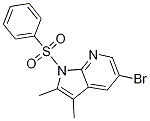 1H-Pyrrolo[2,3-b]pyridine, 5-broMo-2,3-diMethyl-1-(phenylsulfonyl)- 구조식 이미지