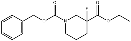 에틸1-Cbz-3-플루오로피페리딘-3-카르복실레이트 구조식 이미지