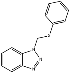 1-[(페닐티오)메틸]-1H-벤조트리아졸 구조식 이미지