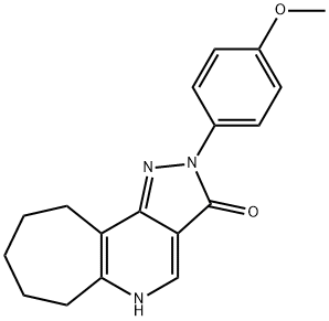 5,6,7,8,9,10-HEXAHYDRO-2-(4-METHOXYPHENYL)CYCLOHEPTA[B]PYRAZOLO[3,4-D]PYRIDIN-3(2H)-ONE Structure