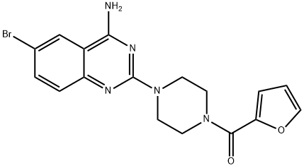 [4-(4-Amino-6-bromo-2-quinazolinyl)-1-piperazinyl]-2-furanylmethanone Structure