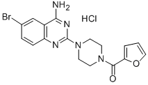 1-(4-Amino-6-bromo-2-quinazolinyl)-4-(2-furanylcarbonyl)piperazine hyd rochloride Structure