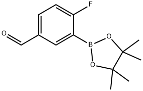 2-플루오로-5-포르밀페닐보론산피나콜에스테르 구조식 이미지