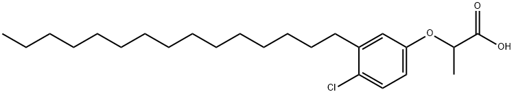 2-(4-chloro-3-pentadecyl-phenoxy)propanoic acid Structure