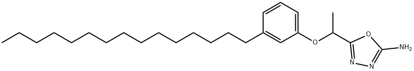 5-(1-(3-Pentadecylphenoxy)ethyl)-1,3,4-oxadiazol-2-amine Structure