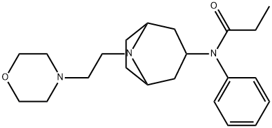 8-N-(2-ethylmorpholinyl)-8-azabicyclo(3.2.1)octane-3-propionanilide 구조식 이미지