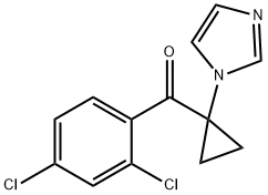 Methanone,  (2,4-dichlorophenyl)[1-(1H-imidazol-1-yl)cyclopropyl]- Structure