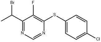 4-(1-broMoethyl)-6-(4-chlorophenylthio)-5-fluoropyriMidine 구조식 이미지