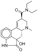 2-옥소-3-하이드록시-LSD(2-Oxo-3-하이드록시-리세르그산디에틸아미드) 구조식 이미지