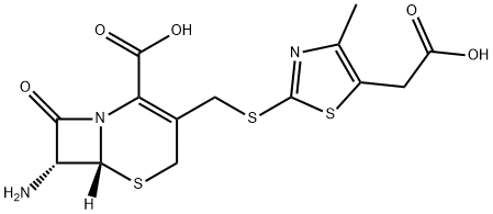 111298-82-9 7-amino-3-((5-carboxymethyl-4-methyl-1,3-thiazol-2-ylthio)methyl)-8-oxo-5-thia-1-azabicyclo(4.2.0)oct-2-ene-2-carboxylic acid