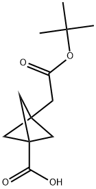 3-(2-(tert-Butoxy)-2-oxoethyl)bicyclo[1.1.1]pentane-1-carboxylicacid 구조식 이미지