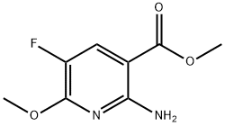 3-Pyridinecarboxylicacid,2-amino-5-fluoro-6-methoxy-,methylester(9CI) 구조식 이미지
