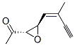 Ethanone, 1-[3-(2-methyl-1-buten-3-ynyl)oxiranyl]-, [2alpha,3beta(Z)]- (9CI) Structure