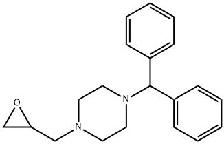 4-(Diphenylmethyl)-1-(2,3-epoxypropyl)piperazine Structure