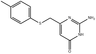 2-amino-6-{[(4-methylphenyl)thio]methyl}pyrimidin-4-ol Structure