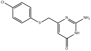 2-amino-6-{[(4-chlorophenyl)thio]methyl}pyrimidin-4-ol 구조식 이미지