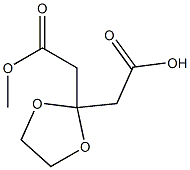1,3-DIOXOLANE-2,2-DIACETIC ACID MONOMETHYL ESTER Structure