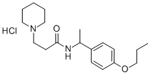 1-피페리딘프로피온아미드,N-(알파-메틸-p-프로폭시벤질)-,히드로클로라이드 구조식 이미지