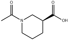 3-Piperidinecarboxylic acid, 1-acetyl-, (3S)- (9CI) Structure