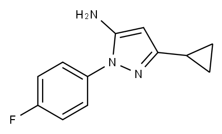 3-Cyclopropyl-1-(4-fluorophenyl)-1H-pyrazol-5-amine 구조식 이미지